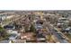 Aerial view of a neighborhood street with mature trees lining the roadway at 2020 Gray St, Edgewater, CO 80214