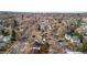 An aerial view of a neighborhood street showing the tree-lined street at 2020 Gray St, Edgewater, CO 80214