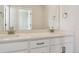 Bright bathroom with double sinks, and a large vanity at 13905 Emerald Lake St, Parker, CO 80138