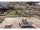 Spacious backyard features a stone patio with a dining area, perfect for entertaining at 9526 E Lake Ave, Greenwood Village, CO 80111