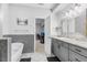 Modern bathroom features a stylish vanity and soaker tub with decorative tile surround at 3967 Eastout Ave, Parker, CO 80138