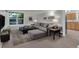 Cozy living room with comfortable seating and an adjacent kitchen at 4483 S Eagle Cir, Aurora, CO 80015