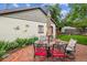 Backyard patio featuring an outdoor dining set and lush greenery at 912 S Washington St, Denver, CO 80209