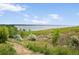 Scenic view of the lake from a grassy knoll, perfect for enjoying nature and the outdoors at 9669 Jellison Way, Broomfield, CO 80021