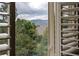 Louvered window with a scenic view of lush trees and distant mountains at 14261 W Evans Cir, Lakewood, CO 80228