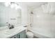 Bright bathroom with shower-tub combo and sleek vanity at 10303 E Peakview Ave # G203, Englewood, CO 80111