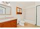 Bathroom featuring tile floor and single sink vanity at 465 Indian Way, Monument, CO 80132
