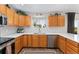 Bright kitchen featuring subway tile backsplash, stainless steel appliances, lots of counter space for food preparation at 29145 E 160Th Ct, Brighton, CO 80603