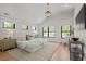 Spacious main bedroom with large windows, a cozy bed, and natural light at 451 S Franklin St, Denver, CO 80209