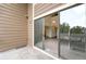 Patio area accessible through sliding glass doors at 4896 S Dudley St # 8-11, Littleton, CO 80123