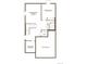 Finished basement floor plan features a recreation room, fifth bedroom, bathroom, and unfinished storage at 11157 Mount Emma Dr, Englewood, CO 80112