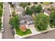 Stunning aerial view of the home, showcasing its landscaped yard, curb appeal, and neighborhood at 5282 Devon Ave, Castle Rock, CO 80104