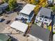 Aerial view of the house and surrounding neighborhood with modern architectural styles at 4506 N Vrain St, Denver, CO 80212