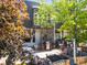 Inviting outdoor space featuring a comfortable seating area and mature trees at 3133 Blake St # 3, Denver, CO 80205