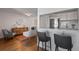 Modern kitchen with white cabinets and stainless steel appliances at 2 Adams St # 1401, Denver, CO 80206