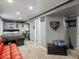 Cozy bedroom with gray walls, black trim, and a comfy queen bed at 6293 Braun Cir, Arvada, CO 80004