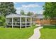 Expansive backyard with a charming covered patio, offering ample space for outdoor enjoyment and entertaining at 721 Park Ln, Lakewood, CO 80214