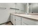 Bathroom with double sinks, vanity, and shower at 10172 Woodrose Ln, Highlands Ranch, CO 80129