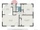 Detailed floorplan showcasing the layout of the kitchen, living room, bedrooms, and bathroom at 7066 Jennie Dr, Denver, CO 80221