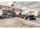Organized garage space with tool storage and ample room at 6940 Saddleback Ave, Firestone, CO 80504