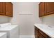 Convenient laundry room with ample cabinet space and a utility sink at 15779 W 83Rd Pl, Arvada, CO 80007