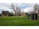 Beautiful golf course view shows building exteriors, gazebo, manicured greens and mature trees in a serene setting at 14091 E Marina Dr # 612, Aurora, CO 80014