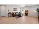 Living room with brown sofa, coffee table, and ample natural light at 39260 Braxton Ln, Elizabeth, CO 80107
