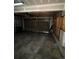 An unfinished, two-car garage provides ample space for parking and storage at 3610 Morning Glory Dr, Castle Rock, CO 80109