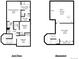 Second floor and basement floor plans displaying bedroom locations and layout of the rec room at 14025 Blue River Trl, Broomfield, CO 80023