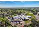 This aerial displays the community with a school, golf course, park and other recreational spaces in a convenient location at 4273 W Ponds Cir, Littleton, CO 80123