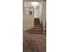 Carpeted staircase with decorative wrought iron railing at 5319 Morning Glory Pl, Highlands Ranch, CO 80130