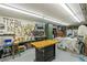 Basement with a workbench, tool storage, and ample space for projects at 31719 Rocky Village Dr # 317, Evergreen, CO 80439