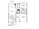 Detailed first-floor plan showcasing the layout of the living spaces, kitchen, and garage at 1102 Ridgefield Dr, Berthoud, CO 80513