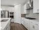 Contemporary kitchen with white cabinets, stainless steel appliances, and a gas cooktop at 1102 Ridgefield Dr, Berthoud, CO 80513