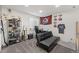 Versatile room with fan and light, carpet flooring, desk, and fan/lights at 3656 E 134Th Dr, Thornton, CO 80241