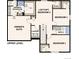 Upper level floor plan featuring bedrooms, owner's suite, bathrooms and laundry at 42754 Calusa Pines Rd, Elizabeth, CO 80107