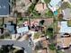 Aerial view of the property showcasing its location within a quiet residential neighborhood at 4383 S Eagle Cir, Aurora, CO 80015