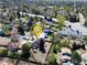 Aerial view featuring a yellow location pin, showcasing the property and its neighborhood at 4383 S Eagle Cir, Aurora, CO 80015