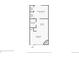 Floor plan featuring a living room with fireplace, kitchen, bathroom, and primary bedroom with closets at 1148 S Ventura Cir # C, Aurora, CO 80017