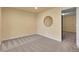 Basement room with patterned carpet at 2485 Greensborough Cir, Highlands Ranch, CO 80129