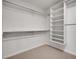 Bright walk-in closet featuring multiple shelves and rods at 2485 Greensborough Cir, Highlands Ranch, CO 80129