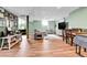 Finished basement with laminate flooring and living space at 2580 Valley View Dr, Denver, CO 80221