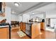 Spacious kitchen with an island and modern appliances at 2580 Valley View Dr, Denver, CO 80221