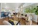 Inviting living space with hardwood floors, modern furniture, and a view of the kitchen bar and dining area at 3930 Miller St, Wheat Ridge, CO 80033
