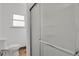 Bathroom with a stand-up shower and simple design at 440 Balsam St, Lakewood, CO 80226