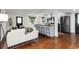 Modern kitchen with stainless steel appliances and island at 9393 W 14Th Ave, Lakewood, CO 80215