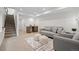 Finished basement with bar, comfortable seating, and neutral tones, perfect for entertaining or relaxing at 1747 Lowell Blvd, Denver, CO 80204