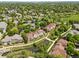 Panoramic aerial view of the community, showcasing the serene pond, walking paths, and lush landscaping at 6024 W Colorado Ln, Lakewood, CO 80232