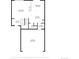 Detailed floor plan showing layout of the living room, kitchen, garage, bathrooms and laundry at 6024 W Colorado Ln, Lakewood, CO 80232