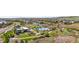 Aerial view of community pool and playground surrounded by lush landscaping at 11193 Mission Walk St, Parker, CO 80134